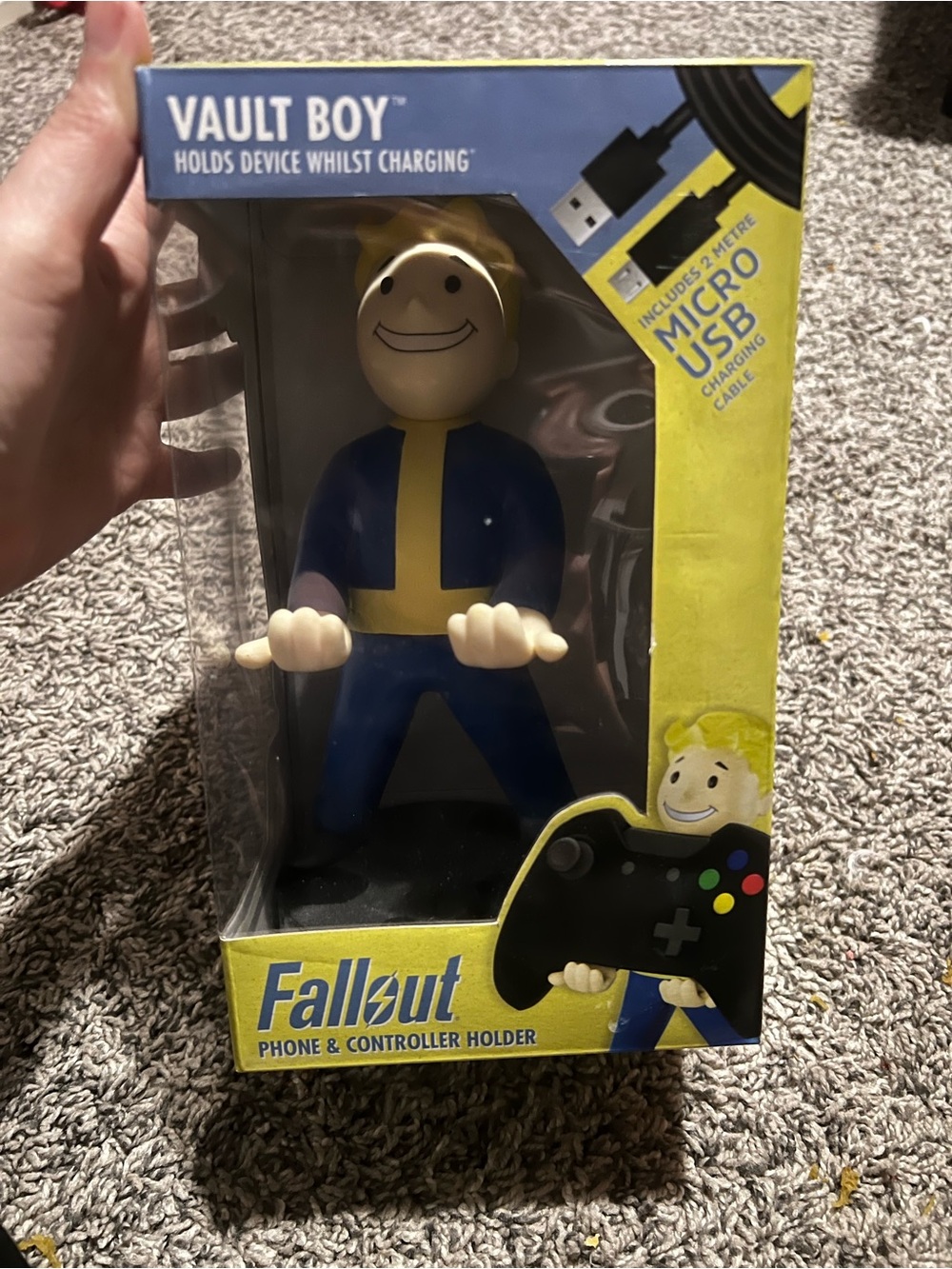 Vault Boy Blue & Yellow Phone and Controller Holder
